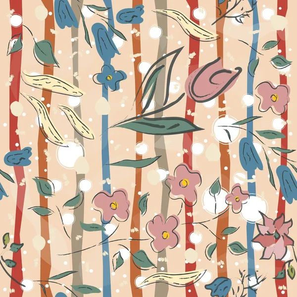 귀엽게 스칸디나비아 패턴은 현대적 색으로 동시대 인쇄를 현대의 — 스톡 벡터
