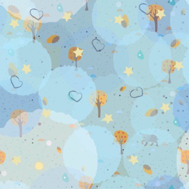 Çiçeksiz desen. El çizimi. Vektör İllüstrasyonu