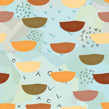 Terracotta Soyut Kusursuz Düzen. Modern Dijital Tasarım. Modern İskandinav Tarzı. Çağdaş Renkler ve Tasarım. 