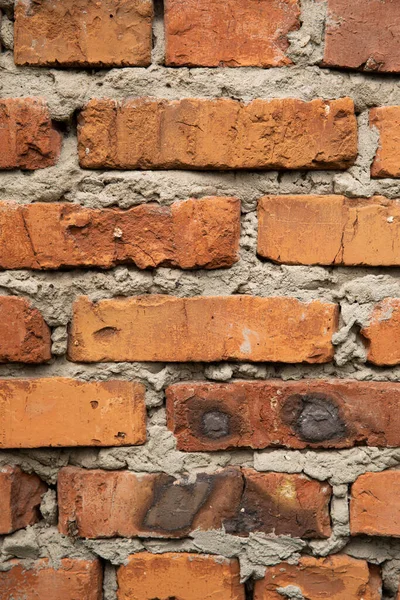 Kahverengi tuğla duvar arkaplanının tam çerçeve görüntüsü