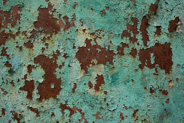 Eski yeşil çizilmiş paslı eskimiş doku