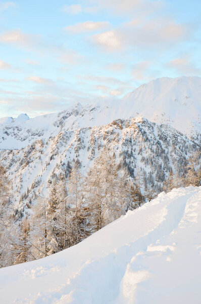Снежный день в горах
