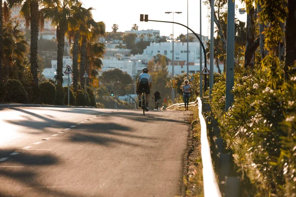 Benalmádena España Mayo 2020 Ciclistas Costa Del Sol Vuelven Montar — Foto de Stock