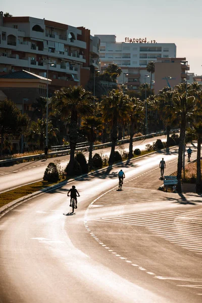 Benalmadena Hiszpania Maja 2020 Rowerzyści Costa Del Sol Ponownie Jeżdżą — Zdjęcie stockowe