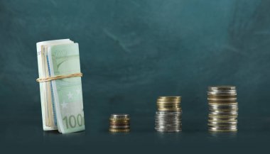 Kağıt arka plan. Euro banknot 50 elli. Para arka plan.