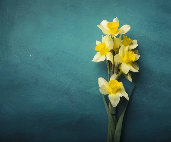 Csodálatos grunge háttérrel, sárga virágok — Stock Fotó