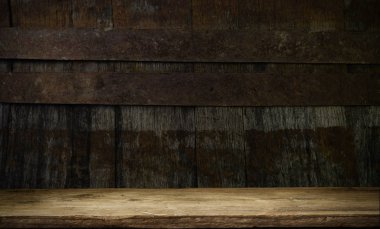 varil ve yıpranmış eski tablo ahşap arka plan