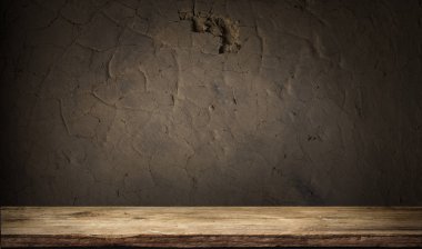 fıçının arka planı ve aşınmış eski ahşap masa.