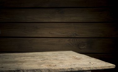 fıçının arka planı ve aşınmış eski ahşap masa