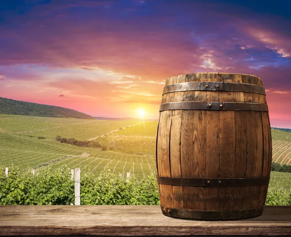 Olgun Şaraplık üzüm Toskana, İtalya üzerinde. Güzel şarap çiftlik, üzüm bağı. Gün batımı ılık ışık