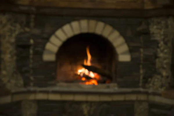 暖炉を焼く。家具としての暖炉 — ストック写真