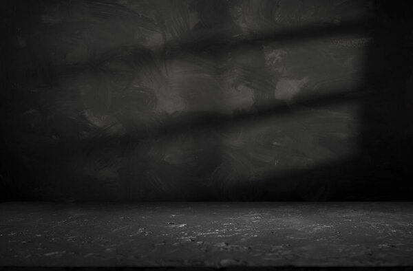 Empty top of natural stone table and grey wall background. For product display