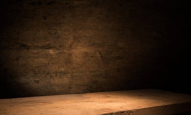 fıçının arka planı ve aşınmış eski ahşap masa