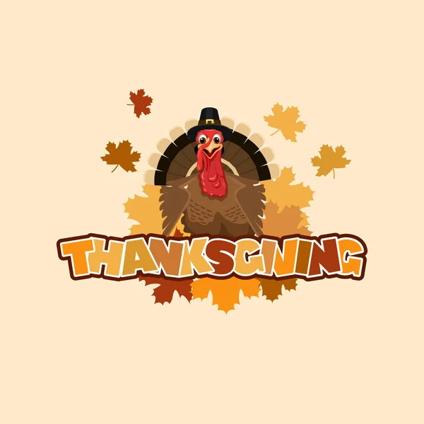 Thanksgiving turkey design — Stock Vector