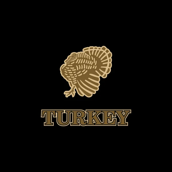 Turkiet Logotypdesign — Stock vektor