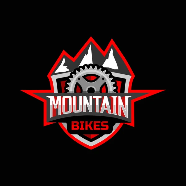 Логотип горных велосипедов — стоковый вектор