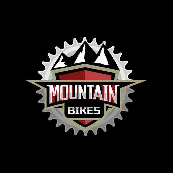Гірський велосипед логотип — стоковий вектор