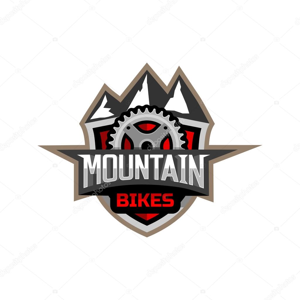 Mountain bike badge logo emblem
