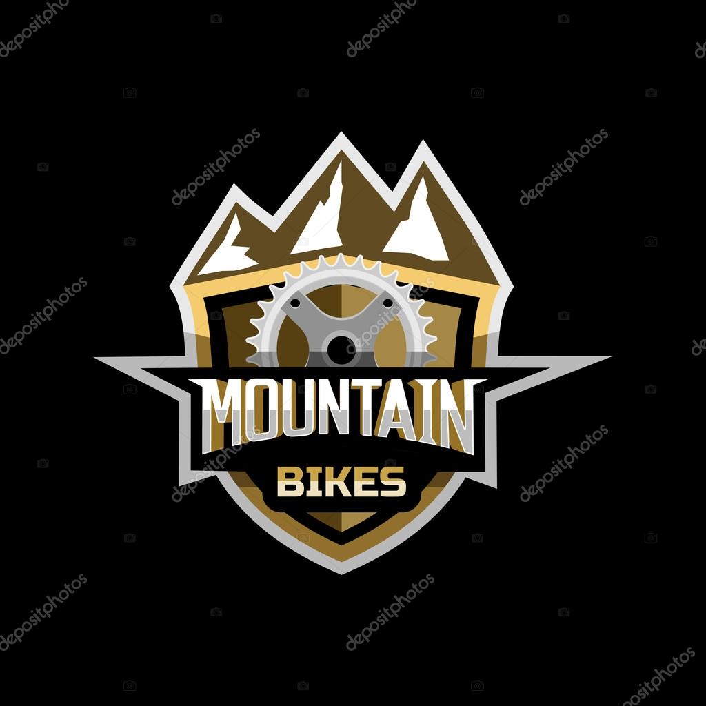 Mountain bike badge  logo emblem