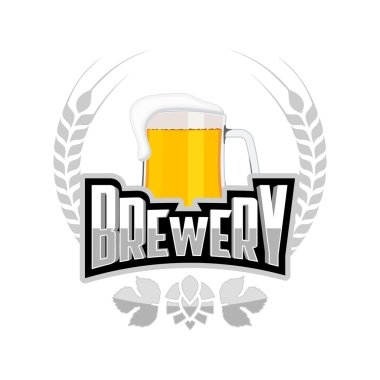 Bira rozet logo simge tasarım