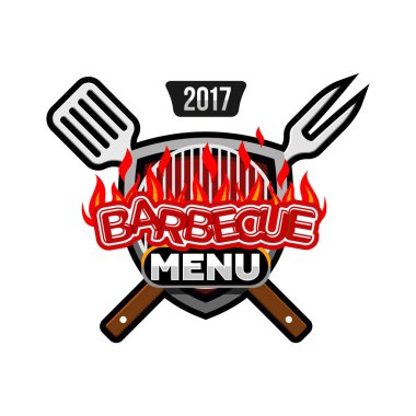 Barbekü menüsü logosu menü şablonu
