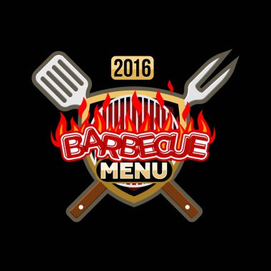 Barbekü menüsü logosu .