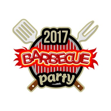 Barbekü partisi logo amblem