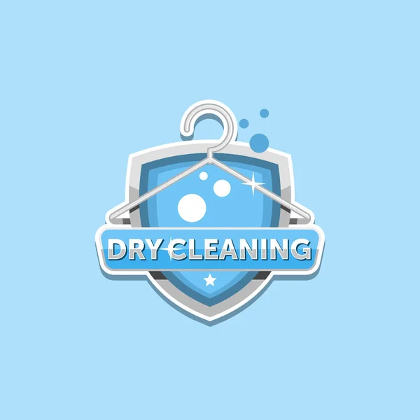 Logotipo de limpieza en seco emblema distintivo — Archivo Imágenes Vectoriales