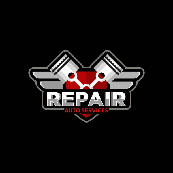 Repair auto service logo emblem — Stock Vector