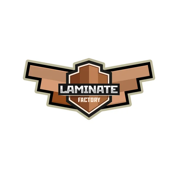 Laminate badge εργοστάσιο. — Διανυσματικό Αρχείο