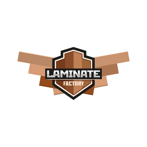 Laminate factory logo emblem badge. Stock Vector Image by ©NataliMis