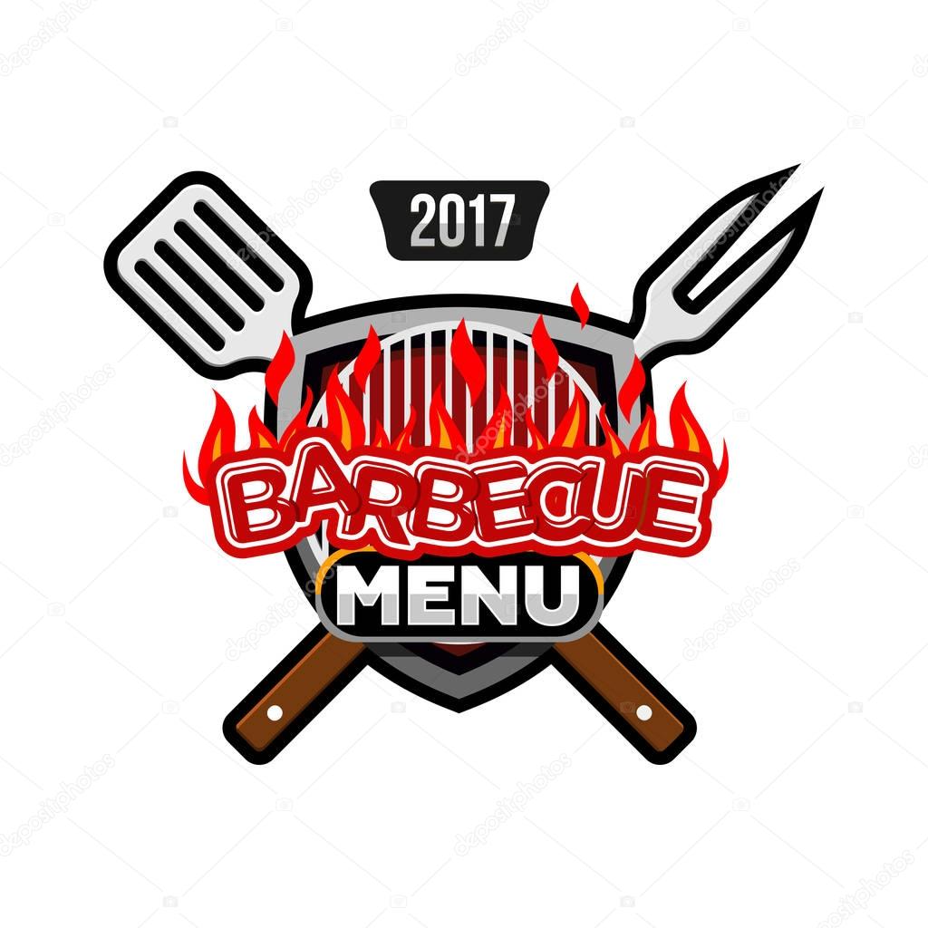 Barbecue menu logo menu template