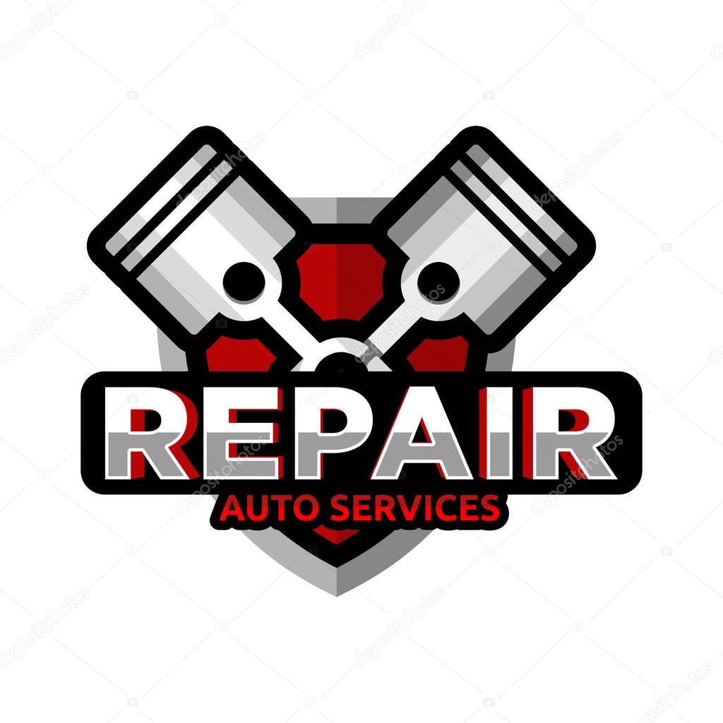 Repair auto service design logo