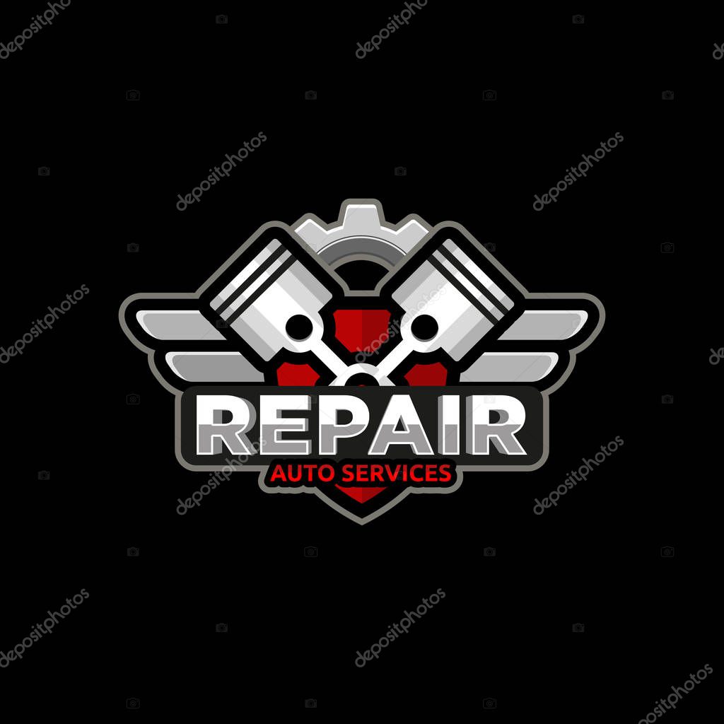 Repair car service logo icon emblem badge