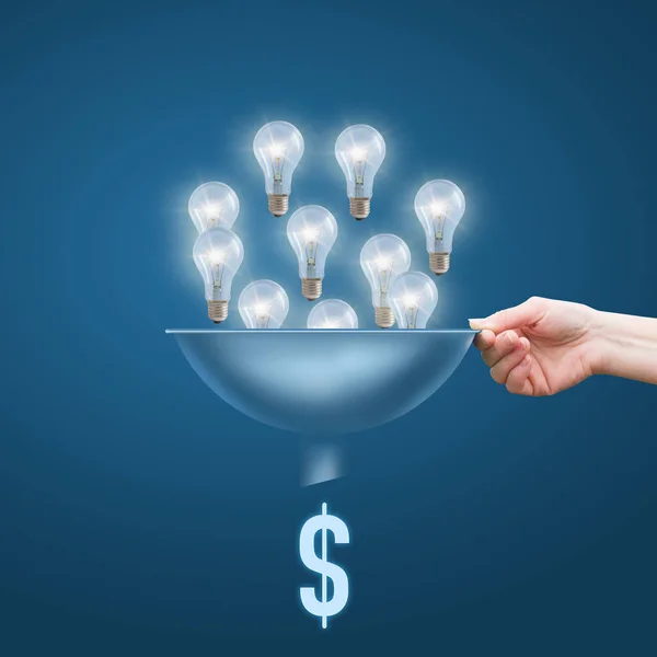 Many small ideas add up to a big dollars — Stock Photo, Image