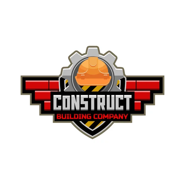 Шаблон емблеми логотипу будівельної компанії — стоковий вектор