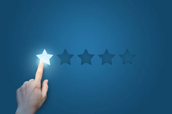 One star. Negative feedback — Stock Photo, Image