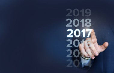 İş yeni yıl iş illüstrasyon.