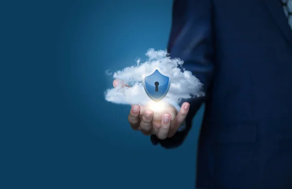 Cloud data säkerhetskonceptet. — Stockfoto