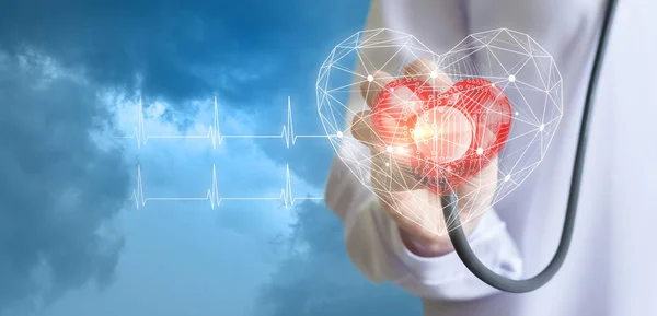 Konzept der Technologie der Herzdiagnostik. — Stockfoto