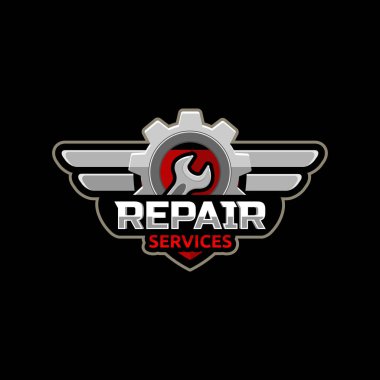 Onarım hizmeti logo simge amblemi.