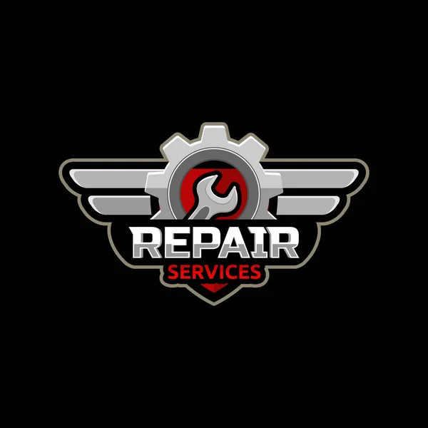 Reparaturservice Logo Symbol Emblem. — Stockvektor