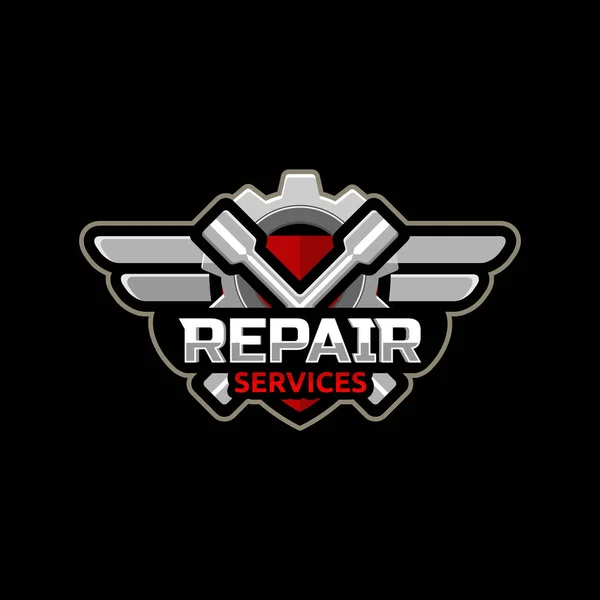 Service Réparation logo vecteur . — Image vectorielle