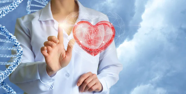Technology of diagnostics and treatment of heart. — Stock Photo, Image