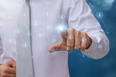 Bir ağ çalışma iş adamı.