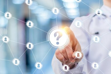 Soru işaretini tıkladığında doktor.