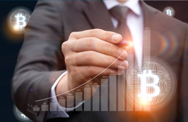 Bitcoins'de gelir büyüme grafiği.