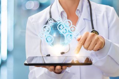 Tablet dünya çapında Sağlık Hizmetleri.
