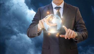 Bir çalışan iş adamı .