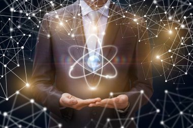 İşadamı Haritayı atomun .